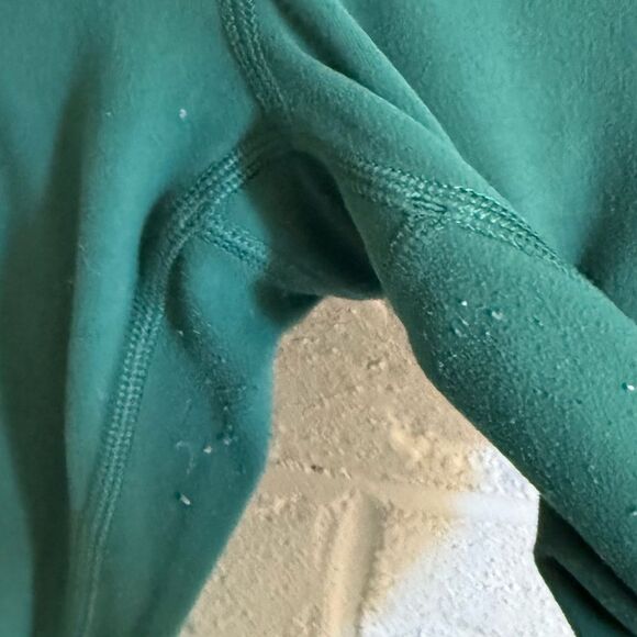 Athleta Elation 7/8 High Rise Green Colorblock Leggings Size Small - Picture 3 of 7